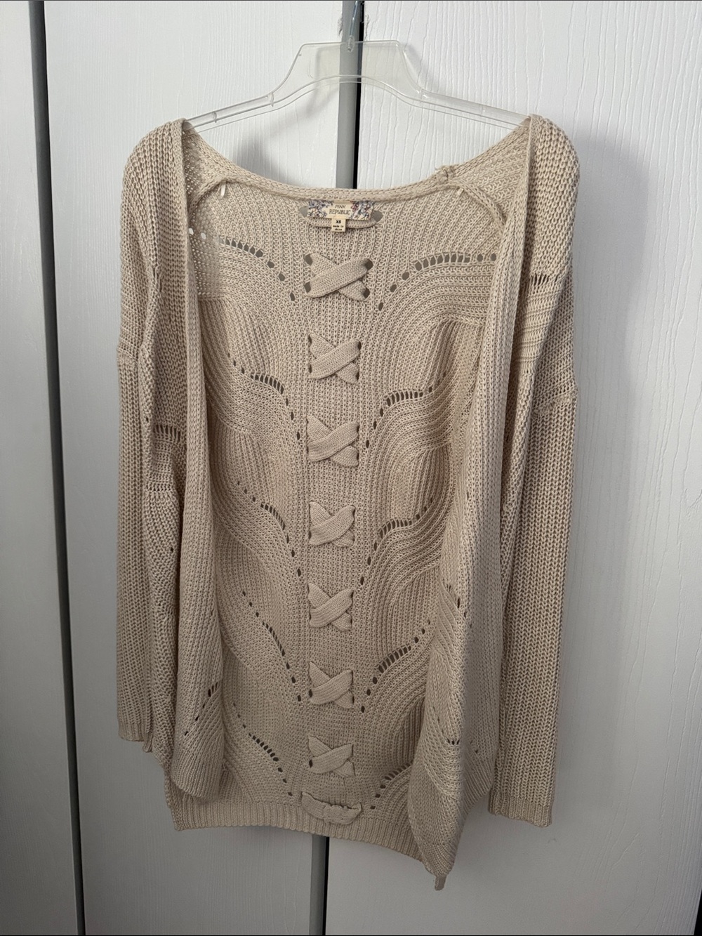 Knit Cardigan Sweater - Cream